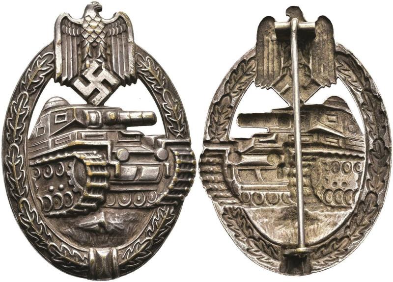 Auszeichnungen Wehrmacht Heer 2. Weltkrieg
 Panzerkampfabzeichen in Silber, Bun...