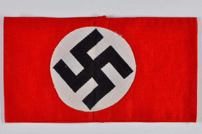 Uniformeffekten und Hoheitsabz. 3. Reich allg.
 Hakenkreuz-Armbinde für Parteiv...