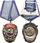 Ausländische Orden und Ehrenzeichen nach 1871
 UdSSR, Orden des Roten Arbeitsbanners, 3. Typ (1943), Silber, teilweise vergoldet, emailliert, rücksei...