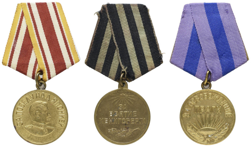 Ausländische Orden und Ehrenzeichen nach 1871
 UdSSR. Lot aus drei schönen Meda...