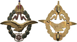 Ausländische Orden und Ehrenzeichen nach 1871
 Österreich, Feldpilotenabzeichen 1. Modell "Franz Joseph", Buntmetall, emailliert, rückseitig mit Hers...