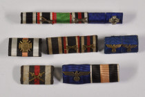 Miniaturen von Orden und Ehrenzeichen bis 1945
 Kleine Sammlung von Miniaturen und Bandspangen, an Nadel und broschiert, unterschiedlicher Zustand.
...