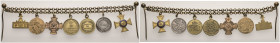 Miniaturen von Orden und Ehrenzeichen bis 1945
 Miniaturkette Preußen mit 6x Auszeichnungen und einer Regimentsspange, dabei Zentenarmedaille, Erinne...