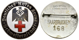 Kleinabzeichen, Mitgliedsnadeln 1871-1945
 Deutsches Rotes Kreuz, Brosche "Schwesternschaft" 2. Form, klein, emailliert, rückseitig mit "Ges.gesch." ...
