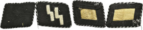 Waffen-SS, SS-Verfügungstruppe, Schutzstaffel
 Paar Kragenspiegel Leibstandarte SS Adolf Hitler, frühe Fertigung mit dem umlaufenden schwarz-silberne...