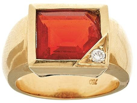 Ringe mit Steinbesatz
 Brillant Ring mit roter Farbstein, 750 Gelbgold, 17,85g,...