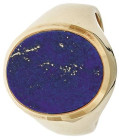 Ringe mit Steinbesatz
 Lapislazuli Siegel Ring, 585 GG, 13g, Innen Dm 17mm, Meisterpunze, RW 58.

Lapis lazuli seal ring, 585 yellow-gold, 13 g, in...