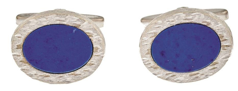 Diverser Schmuck
 Paar Lapislazuli Manschettenknöpfe, 585 Weißgold & Palladium,...