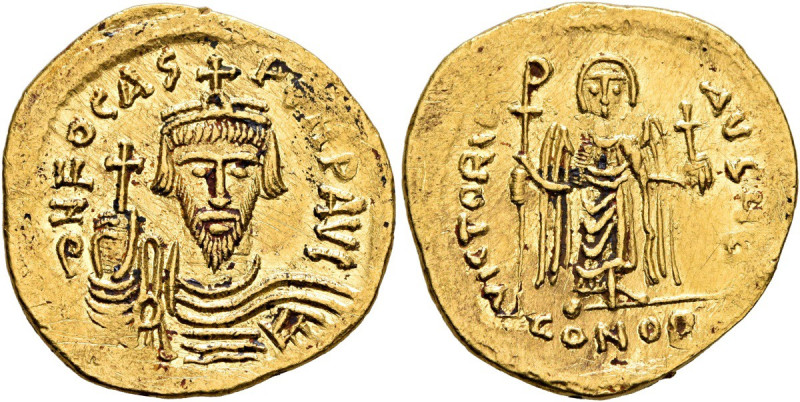 Solidus AV
Phocas (602-610), Constantinopolis, 607-610, o N FOCAS P?RP AVI Drap...