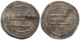 Dirham AR
Abbasid Caliphate, Madinat al-Salam, Time of al-Mansur AH 136-158, Struck 158 AH
26 mm, 2,90 g