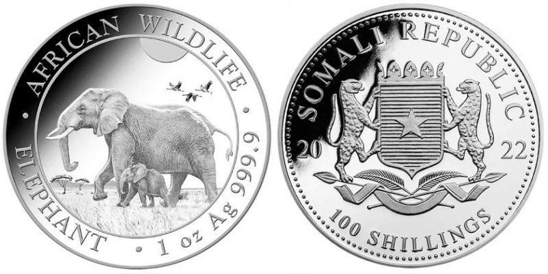 1 Oz AR
Somalia, Elefant, 2022
31,10 g