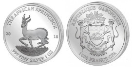1 OZ AR
Gabon, Springbok, 1000 Francs CFA, 2018
31,10 g