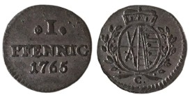 1 Pfennig AR
Friedrich August III (1763-1806), 1765 C
18 mm, 0,34 g
Schön 204