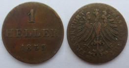 1 Heller Cu
Germany, Frankfurt, 1855
16 mm, 1,5 g
J 29