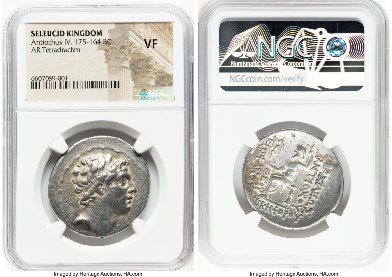 SELEUCID KINGDOM. Antiochus IV Epiphanes (175-164 BC). AR tetradrachm (32mm, 1h)...