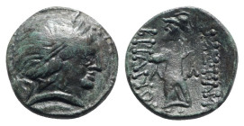 Thrace, Mesambria, c. 275/50-175 BC. Æ (19mm, 4.75g, 12h). Diademed female head r. R/ Athena Promachos l. Topalov, Messambria 16; SNG BM Black Sea 280...