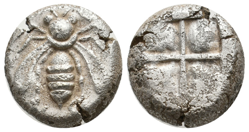 IONIA. Ephesos. (480-450 BC.) Achaemenid Period. AR Tetradrachm.
Obv: Bee. 
Rev....