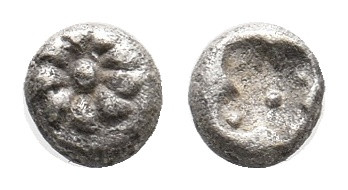 IONIA. Erythrai. (Circa 480-450 BC). AR Tetartemorion.
Obv: Rosette.
Rev: Rose...