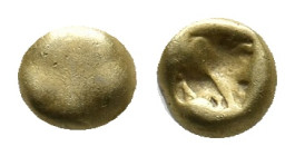 IONIA. Uncertain. EL 1/48 Stater (Circa 650-600 BC).
Obv: Plain surface.
Rev: Incuse punch.
Weidauer -; SNG Kayhan I -; SNG von Aulock 7764; Rosen -; ...