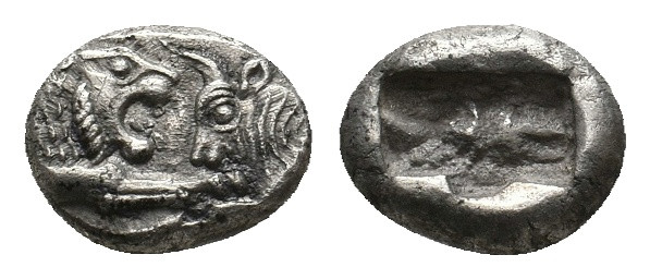 KINGS OF LYDIA. Sardes. Kroisos (Circa 564/53-550/39 BC). AR 1/6 Stater.
Obv: Co...