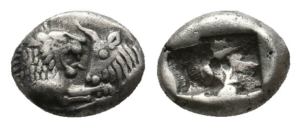 KINGS OF LYDIA. Sardes. Kroisos (Circa 564/53-550/39 BC). AR 1/6 Stater.
Obv: Co...