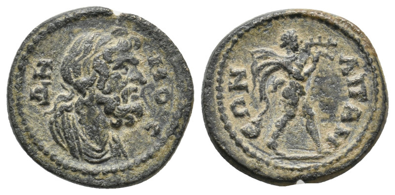 PHRYGIA. Apamea. Pseudo-autonomous (3rd century). AE.
Obv: ΔHMOC.
Draped bust of...