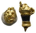 ANCIENT GREEK GOLD LION DRESS ORNAMENT (CIRCA 3RD-1ST BC)
Condition : See picture. No return.
Weight : 1.25 g
Diameter: 16 mm