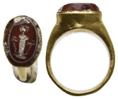 ANCIENT ROMAN GOLD RING / GEM STONE (1ST-5TH CENTURY AD.)
Condition : See picture.
Weight : 2.33 g