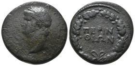 THRACE. Perinthus. Nero (54-68). AE.
Obv: ΝΕΡΩΝ ΚΛΑΥΔΙΟΣ ΚΑΙΣΑΡ ΣΕΒΑΣΤΟΣ.
Laureate head left.
Rev: ΠEPIN / ΘIΩN.
Legend in two lines within wreath.
RP...