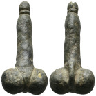 ANCIENT ROMAN BRONZE PHALLUS PENDANT (1ST-4TH CENTURY AD)
Condition : See picture. No return
Weight : 25.19 g
Diameter: 49.3 mm