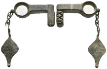 ANCIENT BYZANTINE BRONZE KEY RING (4TH-15TH CENTURY AD.)
Condition : See picture. No return.
Weight : 31.78 g
Diameter: 99.4 mm
