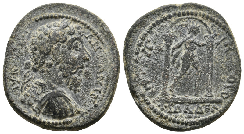 LYDIA. Philadelphia. Marcus Aurelius (161-180.) AE Tetrassarion, Eugenetor, magi...