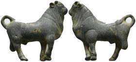 ANCIENT ROMAN BRONZE BULL FIGURINE (1ST- 3RD CENTURY AD)
Condition : See picture. No return
Weight : 96.74 g
Diameter : 59.2 mm