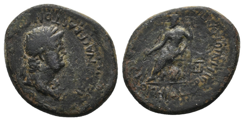 PHRYGIA. Acmonea. Nero (54-68). Ae. L. Servenius Capito, archon, with his wife, ...