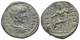 PHRYGIA, Acmonea. Gordian III (238-244) 
Obv: AVT K M AN ΓOPΔIANOC.
Radiate, draped and cuirassed bust right 
Rev: AK-MO-NEΩN
Zeus seated left, holdin...