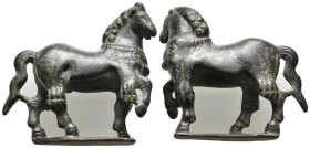 ANCIENT ROMAN BRONZE HORSE FIGURINE (1ST-5TH CENTURY AD)
Condition : See picture. No return.
Weight : 117.06 g
Diameter: 79 mm