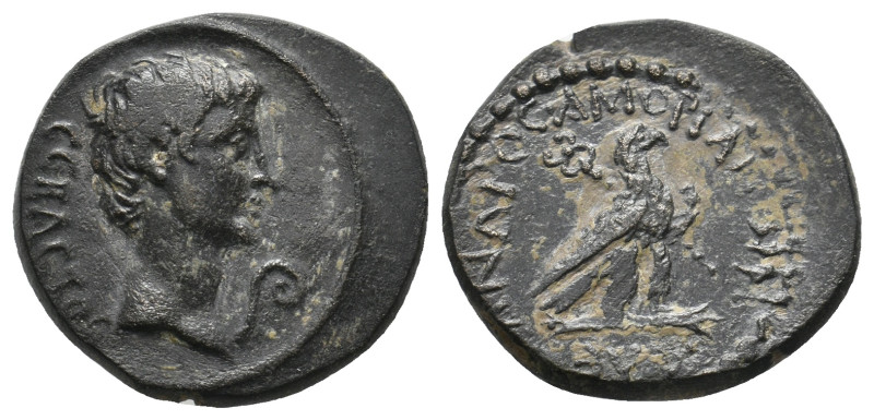 PHRYGIA, Amorium. Augustus, 27 BC-14 AD. AE.
Obv: CЄBACTOC.
Bare head of Augus...