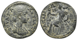PHRYGIA. Apameia. Plautilla (AD 202-205). AE
Obv: ΦΟVΛ ΠΛ-ΑΘΤΙΛΛΑ CЄ
Draped bust of Plautilla right.
Rev: AΠAM-ЄΩ/N (MЄ ligate)
Marsyas seated lef...