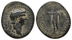 PHRYGIA. Cotiaeum. Claudius (41-54). Ae. Kl. Varos, magistrate.
Obv: KOTIAEIΣ KΛAYΔION KAIΣAPA.
Laureate head right.
Rev: EΠI OYAPOY YIOY ΠOΛEΩΣ.
...