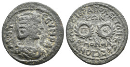 PHRYGIA. Hierapolis. Otacilia Severa (Augusta, 244-249). AE.
Obv: M ΩT CЄVHPA.
Draped bust right, wearing stephane.
Rev: IЄΡAΠOΛЄITΩN KЄ CAPΔΙΑ / Ν...