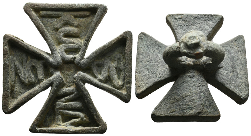 ANCIENT BYZANTINE BRONZE BREAD STAMP. (11TH – 14TH CENTURY AD)
Condition : See p...