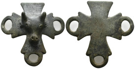 ANCIENT BYZANTINE APPLIQUE (CIRCA 8TH-15TH CENTURY AD)
Condition : See picture. No return.
Weight : 147.5 g
Diameter: 92.6 mm