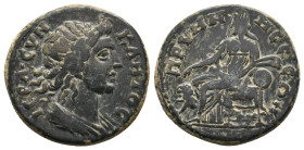 PHRYGIA. Prymnessus. Pseudo-autonomous. Time of Septimius Severus to Caracalla (193-217). Ae.
Obv: IEPA CYNKΛHTOC.
Laureate and draped bust of the s...