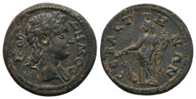 PHRYGIA. Sebaste. Pseudo-autonomous. Ae (Late 2nd-mid 3rd century).
Obv: ΔHMOC.
Laureate bust of Demos right, with slight drapery.
Rev: CEBACTHNΩN....