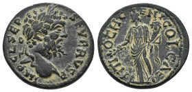 PISIDIA, Antioch. Septimius Severus, 193-211 AD.
Obv: IMP C L SEP SEVERVS.
Laureate head of Septimius Severus, right.
Rev: ANTIOCH G-ENI COL CAES....