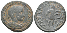 PISIDIA, Antioch. Gordian III, 238-244 AD. AE.
Obv: IMP CAES M ANT GORDIANVS AVG
Laureate, draped and cuirassed bust right, seen from behind
Rev: C...