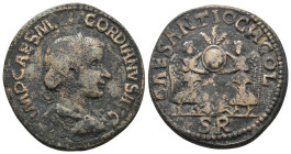 PISIDIA, Antioch. Gordian III, 238-244 AD. AE.
Obv: IMP CAES M ANT GORDIANVS AVG.
Laureate, draped, and cuirassed bust right of Gordian III.
Rev: C...