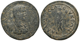 PISIDIA, Klaudioseleukeia. Claudius II 268-270 AD. AE.
Obv: AY K M AYΡ KΛAYΔIOC
Laureate, cuirassed bust right with aegis on chest.
Rev: KΛAYΔIOCEΛEYK...