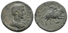CILICIA, Seleucia ad Calycadnum. Gordian III (238-244) AE.
Obv: ΑΝΤΩΝΙΟC ΓΟΡΔΙΑΝΟC CЄΒAC
Laureate, draped, and cuirassed bust right.
Rev: CEΛEYKEΩN TΩ...