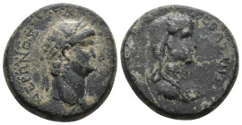 GALATIA. Koinon of Galatia. Nero with Poppaea (54-68). AE.
Obv: NEΡΩNOΣ ΣEBAΣTOΥ.
Laureate head right.
Rev: ΠOΠΠAIAΣ ΣEBAΣTHΣ.
Draped bust right....